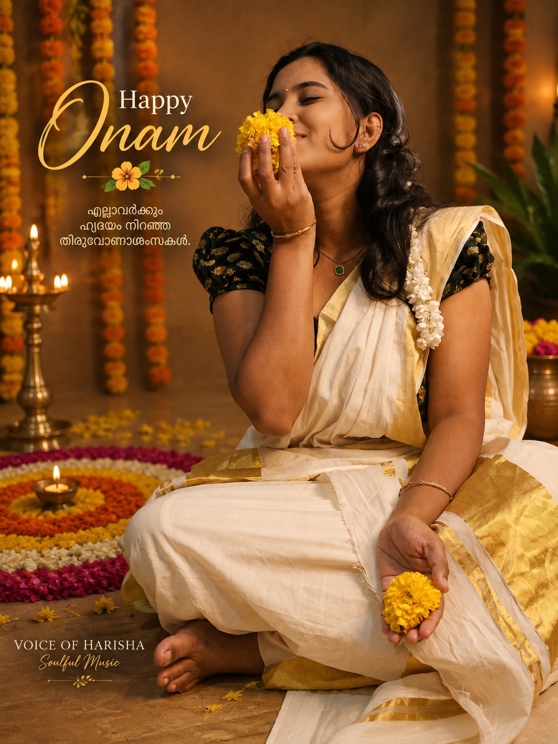 Voice of Harisha Happy Onam greeting
